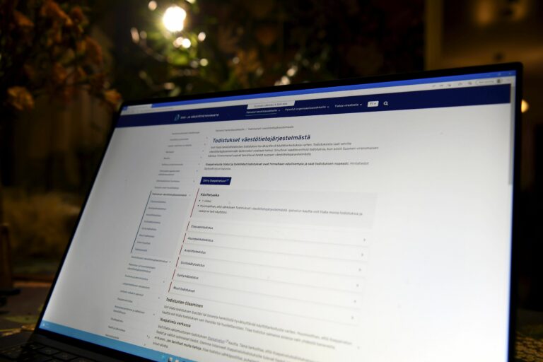 Todistukset väestötietojärjestelmästä, virkatodistus