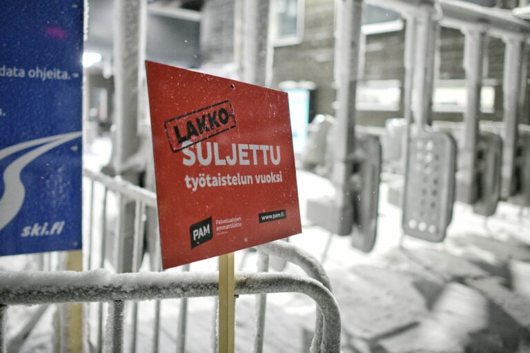 Hiihtokeskuksissa alkaa tänään lakko