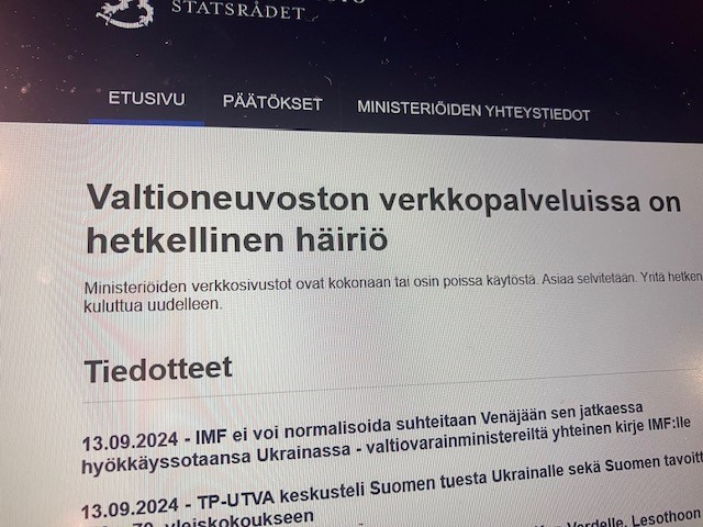 valtioneuvoston verkkosivut