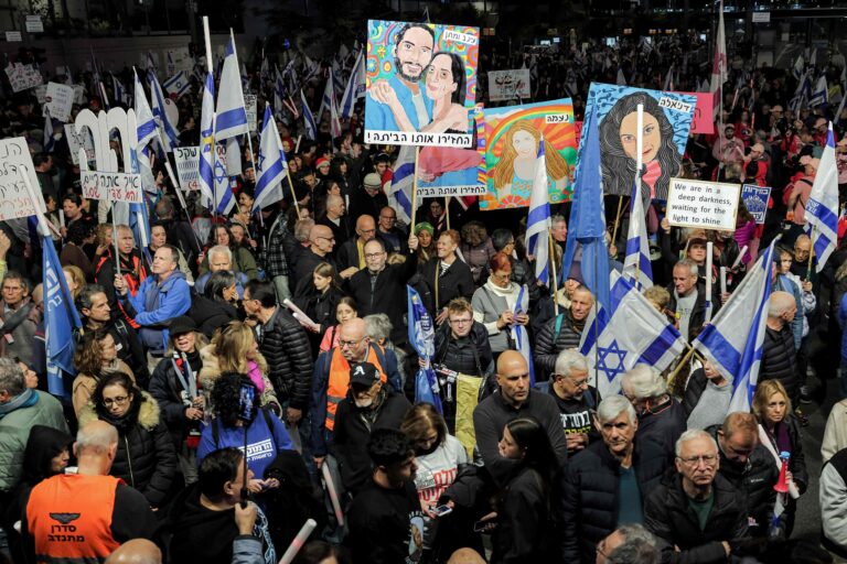 ISRAEL - PALESTINIAN - CONFLICT - HOSTAGES - PROTEST