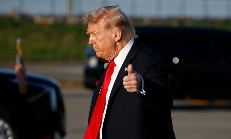 President Trump Travels To New York For Yankees Game In The Bronx