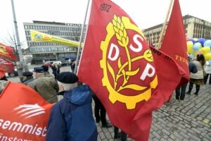 Työväen vappukulkue 1. toukokuuta 2018., LEHTIKUVA / VESA MOILANEN