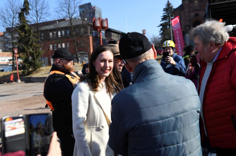 SDP:n kampanjatilaisuus Tampereella