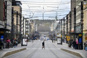 Tampereen Hämeenkatu. LEHTIKUVA / ANTTI AIMO-KOIVISTO