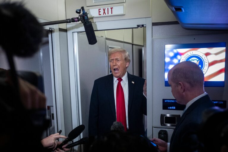 President Trump Departs Washington To Spend Thanksgiving Weekend In Florida