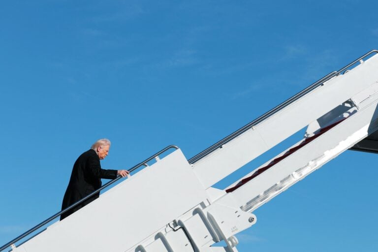 President Trump Departs Washington En Route To Detroit, Michigan