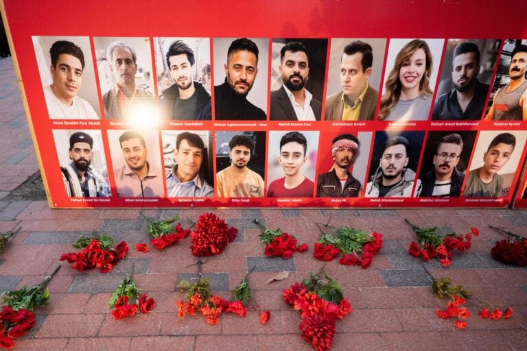 Iranian Americans hold a rally and candlelight vigil outside the White House