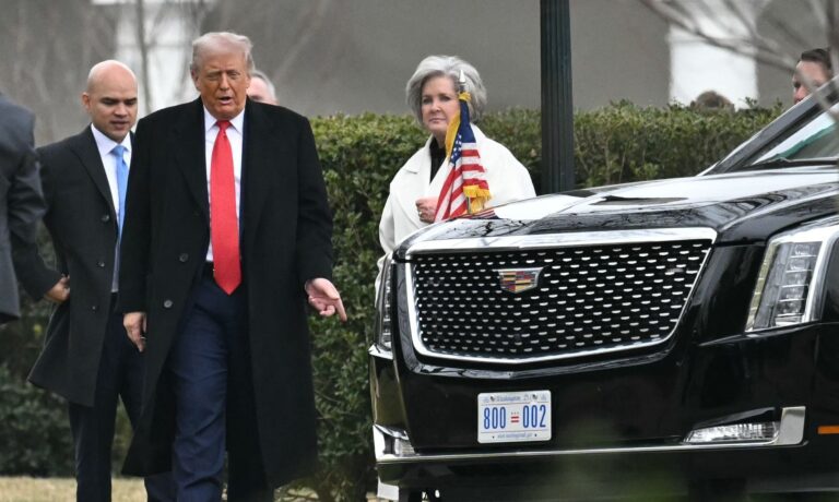 US President Donald Trump speaks at the House Republican Party (GOP) member retreat