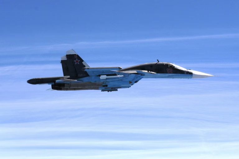 Venäläinen Suhoi Su-34. LEHTIKUVA/HANDOUT/ILMAVOIMAT