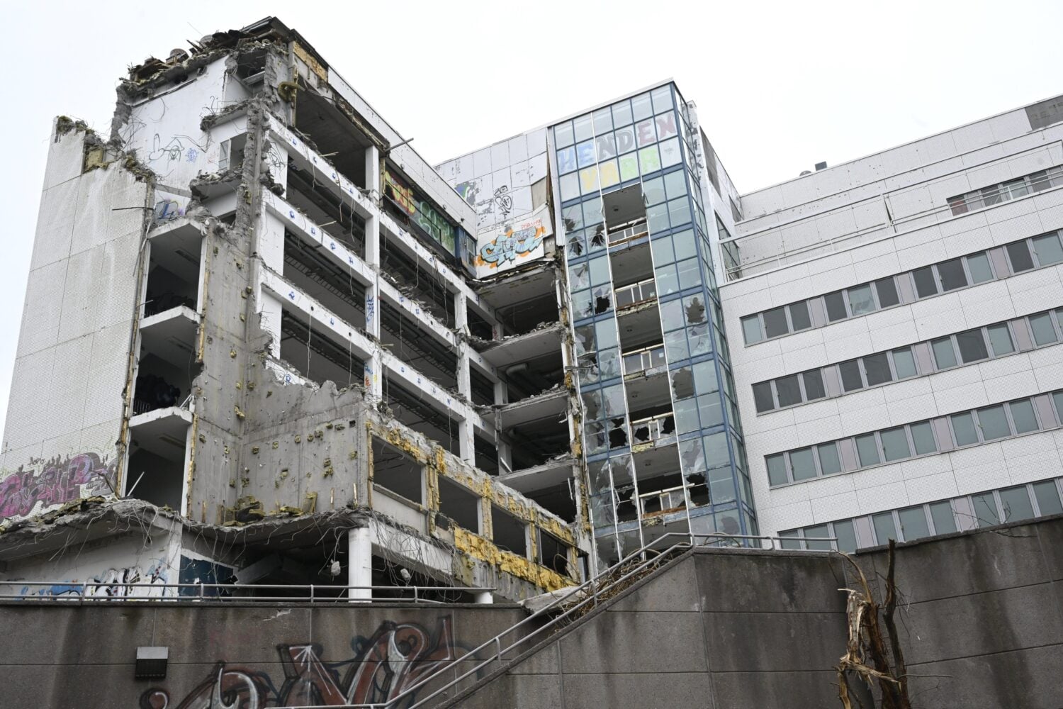 Talon purkutyömaa Helsingin Pasilassa vuonna 2024.