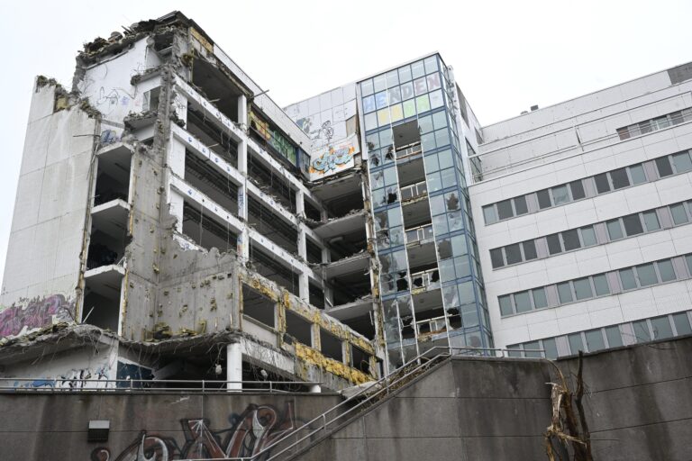 Talon purkutyömaa Helsingin Pasilassa vuonna 2024.