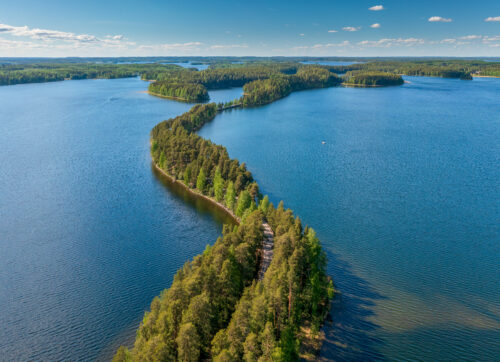 Punkaharjun kansallismaisemaa Etelä-Savossa.