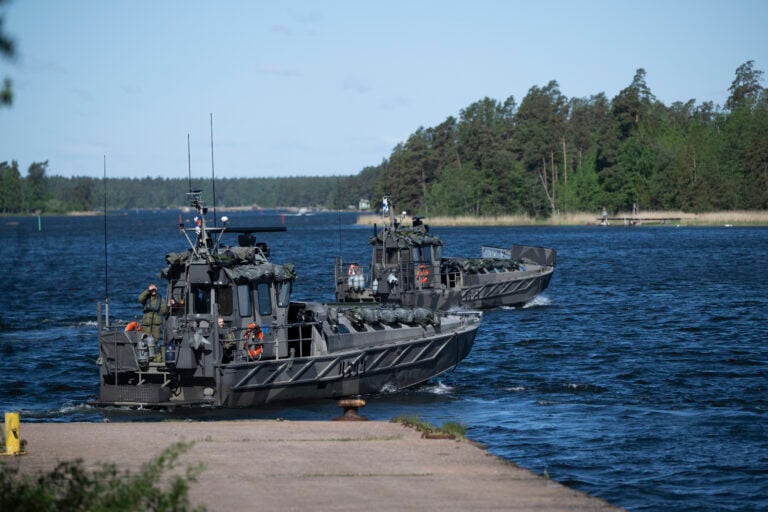 Saksan merivoimat harjoituksessa Suomen joukkojen kanssa Kotkan edustalla 26. toukokuuta.
