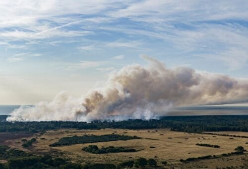 Maastopalo Suffolkissa. / Oliv3r Drone Photography﻿
