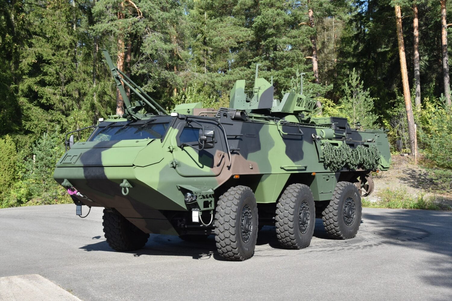 Patrian 6x6 panssaroitu ajoneuvo. HANDOUT / PATRIA