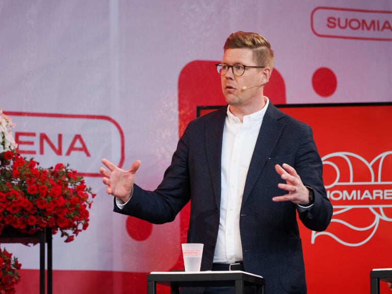 SDP:n puheenjohtaja Antti Lindtman. STR / LEHTIKUVA / PETRI HAKOSALO