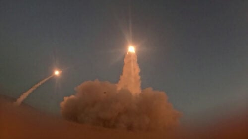Iran laukaisi ohjuksia Yhdysvaltojen kohteita kohti Bahrainissa ja Kuwaitissa 15. heinäkuuta. AFP / LEHTIKUVA / -