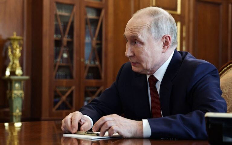 Vladimir Putin Moskovassa. / AFP / LEHTIKUVA / ALEXANDER KAZAKOV