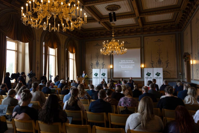 Keskustan eduskuntaryhmä piti kesäkokousta Kuopiossa 18. elokuuta.