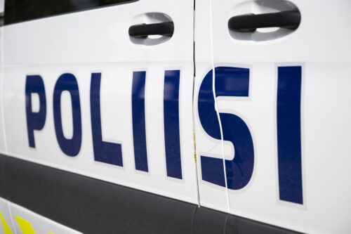 Poliisiauto kuvituskuvassa. LEHTIKUVA / MIKKO STIG