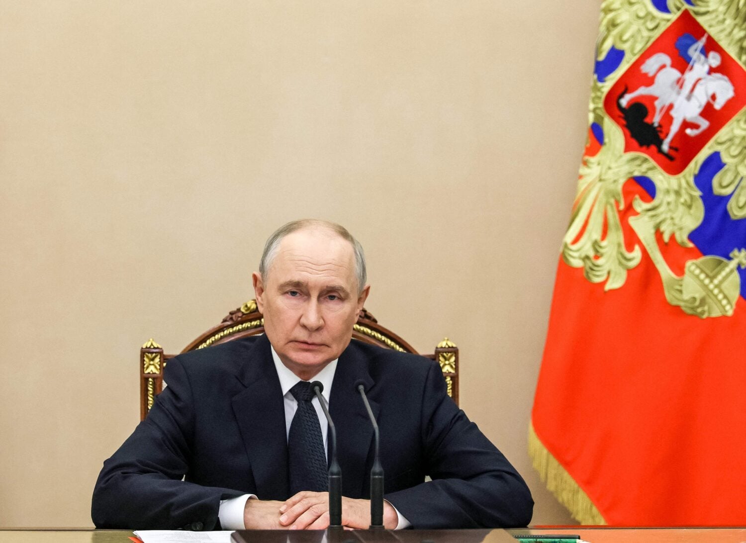 Tiedustelulähteiden arvion mukaan Vladimir Putin ei halua suoraa sotilaallista yhteenottoa Naton kanssa. AFP / LEHTIKUVA / MIKHAIL METZEL