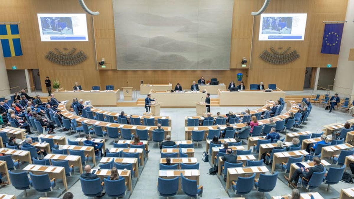 Valtiopäivien istuntosali. / Melker Dahlstrand