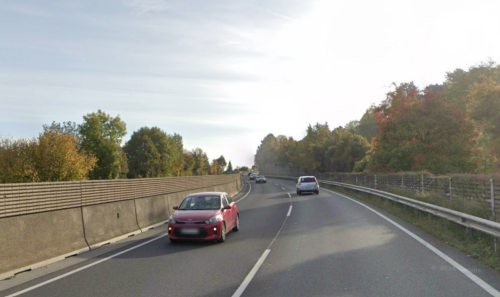 Liikennettä Wienin eteläpuolella. / Google Maps