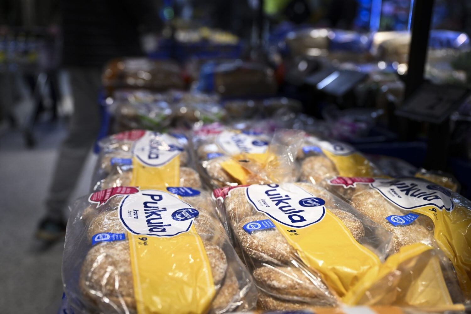 Leipää leipähyllyssä Citymarketissa LEHTIKUVA / EMMI KORHONEN
