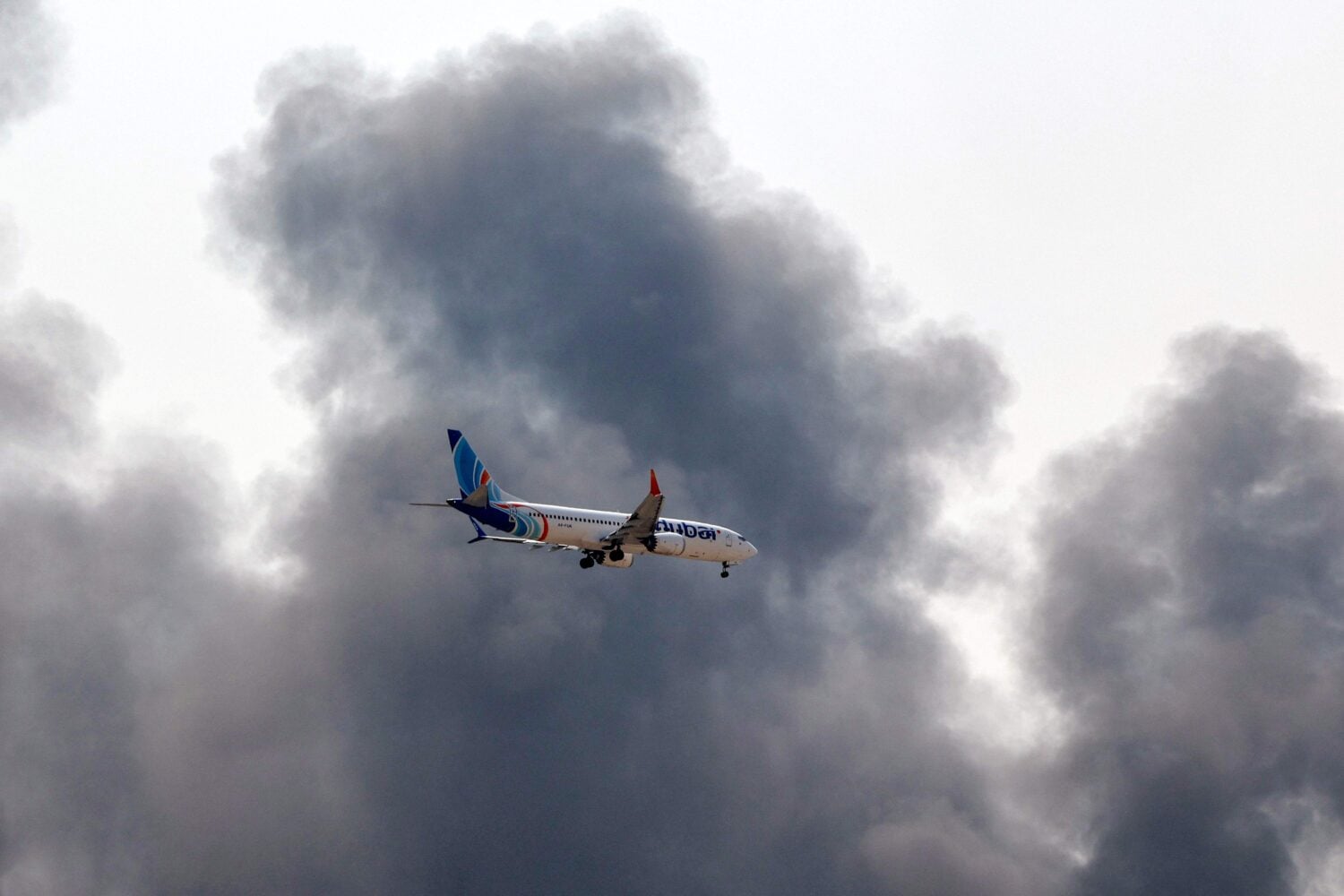 Flydubain lentokone arkistokuvassa. AFP / LEHTIKUVA