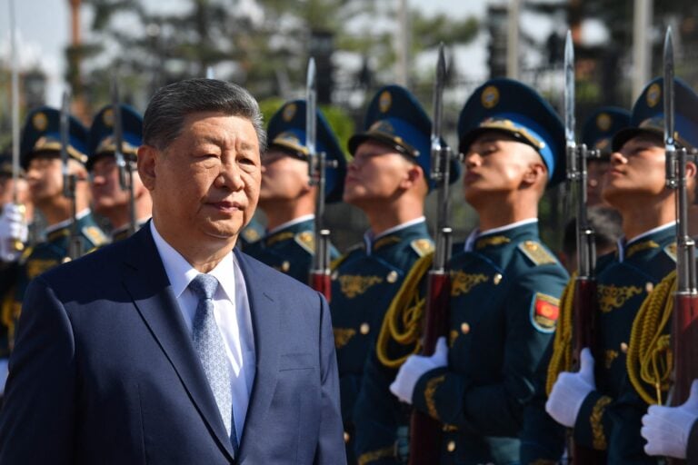 Kiinan presidentti Xi Jinping vieraili Kirgisiassa elokuun lopulla. / AFP / LEHTIKUVA / VYACHESLAV OSELEDKO