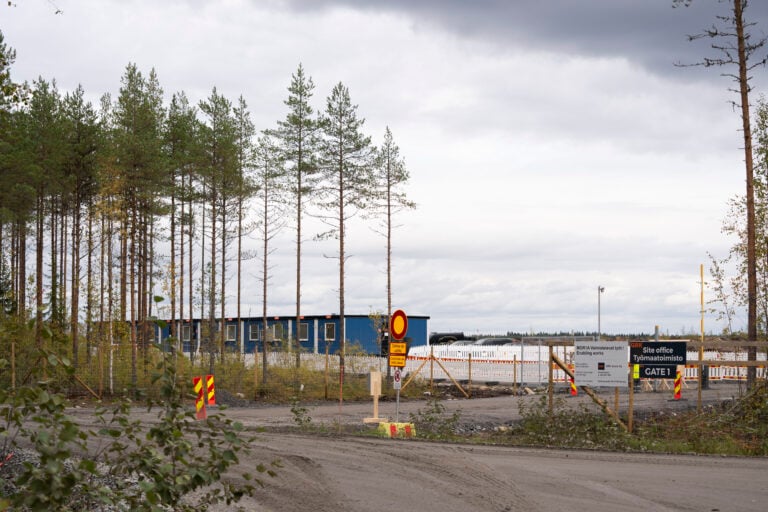 Muhoksen datakeskuksen rakennustyömaa Leppiniemellä Muhoksella 11. syyskuuta 2026. STR / LEHTIKUVA / VILLE HONKONEN