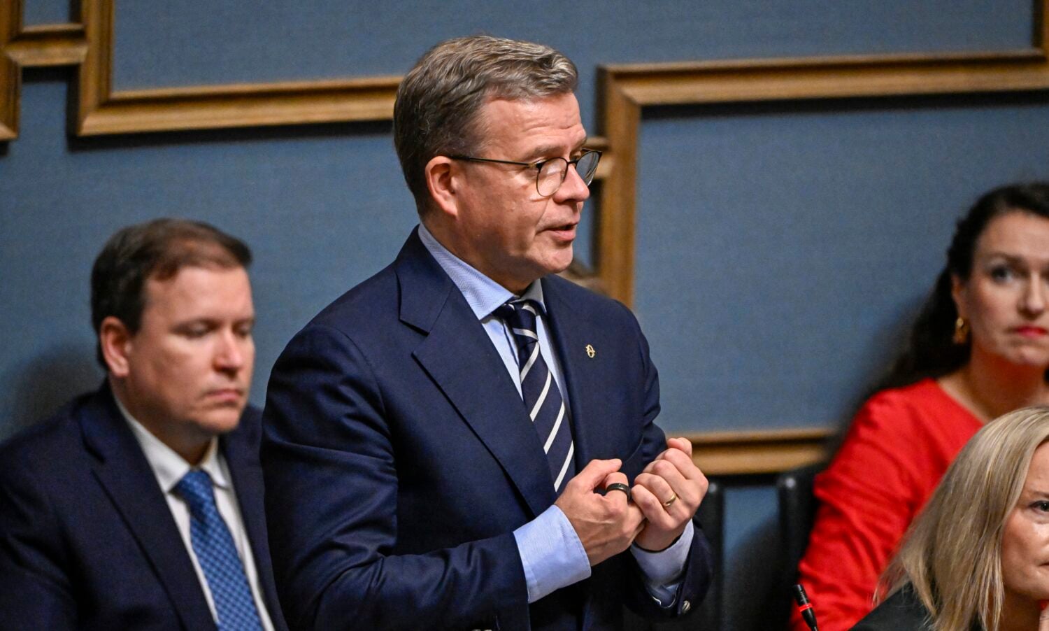 Pääministeri Petteri Orpo eduskunnan kyselytunnilla 17. syyskuuta 2026. LEHTIKUVA / RONI REKOMAA