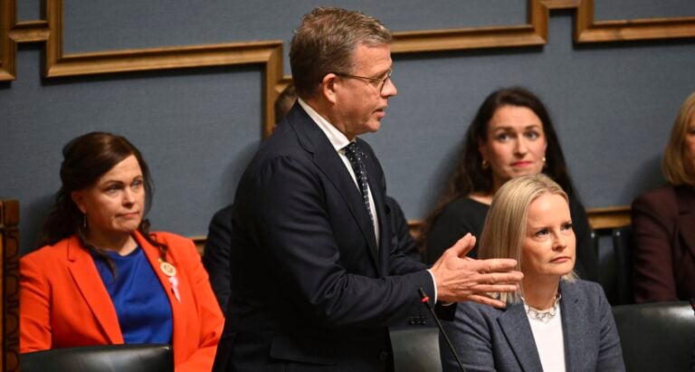 Pääministeri Petteri Orpo eduskunnan kyselytunnilla 24. syyskuuta 2026. LEHTIKUVA / MARKKU ULANDER