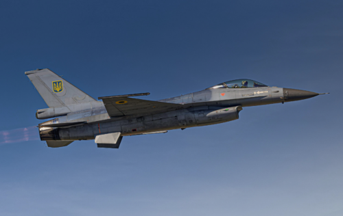 Ukrainan ilmavoimien F-16-hävittäjä. / KpsZSU / Jordan Lambaux