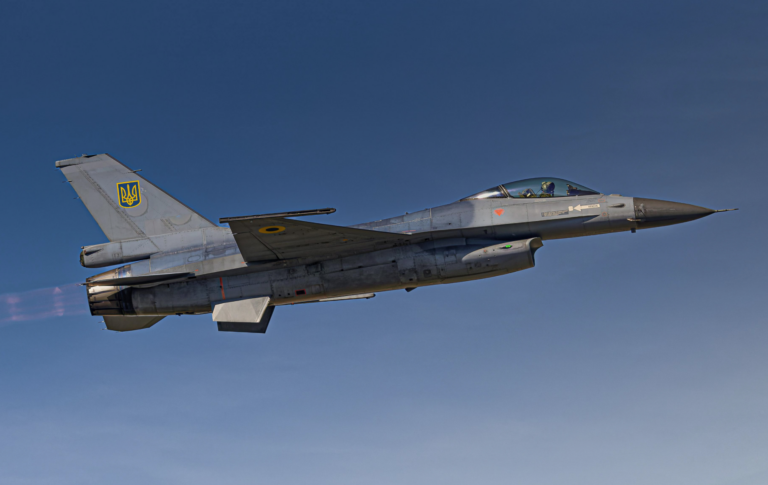 Ukrainan ilmavoimien F-16-hävittäjä. / KpsZSU / Jordan Lambaux