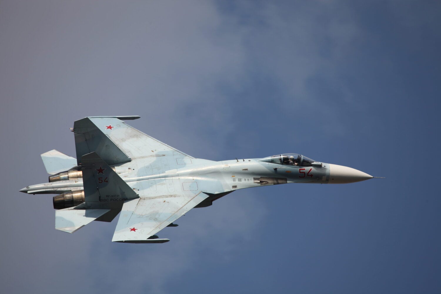 Uzbekistan hylkäsi MiGit ja Suhoit. Kuva Venäjän ilmavoimien Su-27-hävittäjästä. / mil.ru