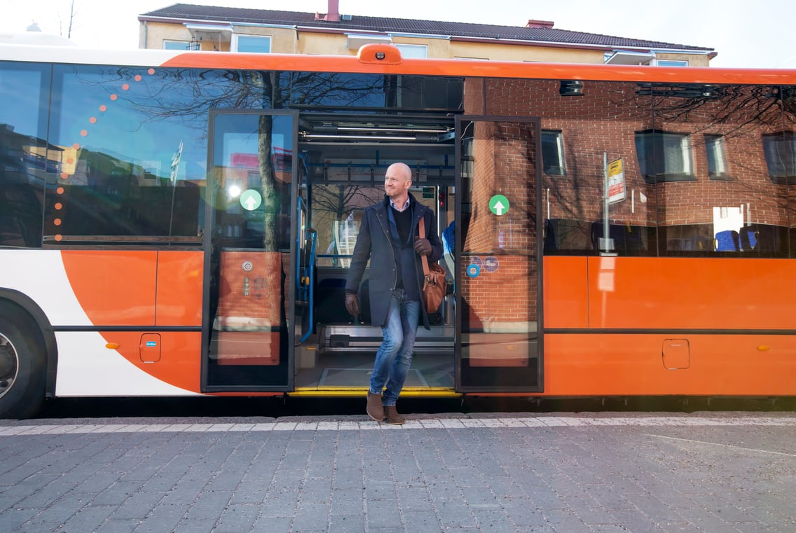 Runkolinjan bussi pääkaupunkiseudulla.