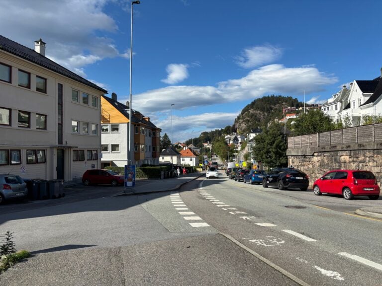 Katunäkymä Norjan Bergenissä