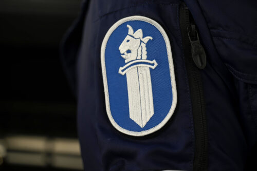 Poliisi Helsingissä.