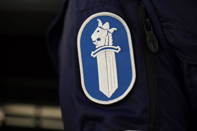 Poliisi Helsingissä.