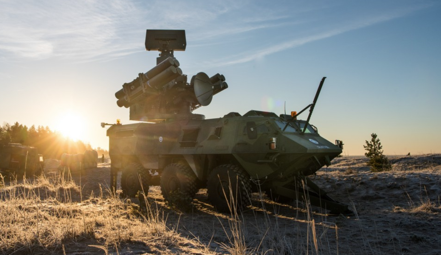 Air defence missile 90M (ITO90) Crotale mounted on a Sisu XA-181 vehicle. / Finnish Defence Forces