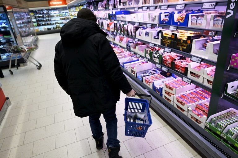 Asiakas ruokaostoksilla. LEHTIKUVA / VESA MOILANEN