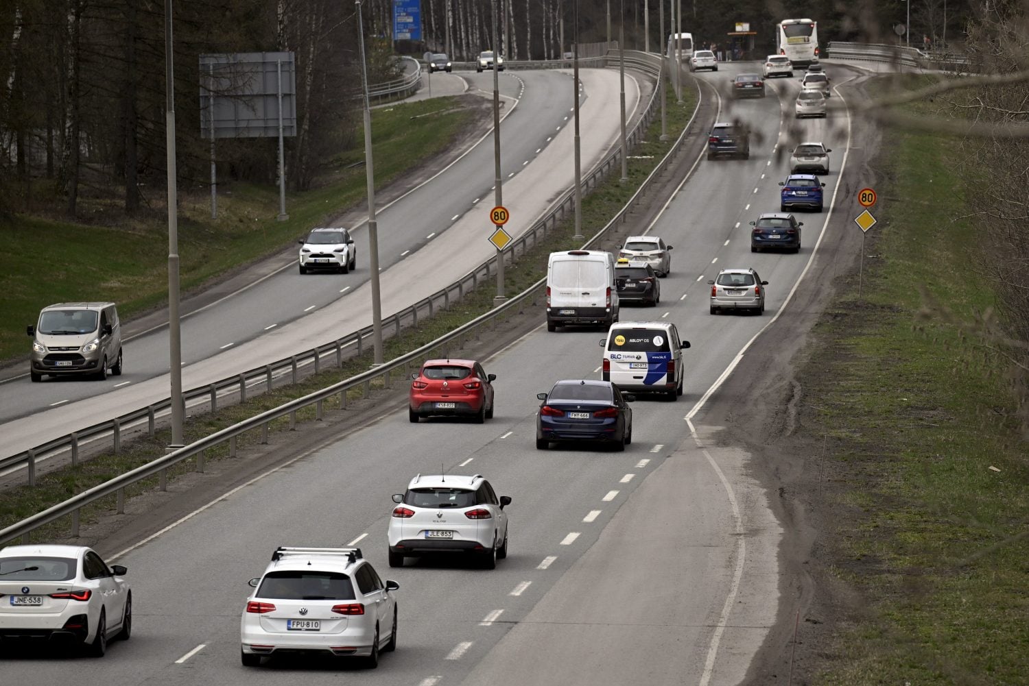 Autoja Hämeenlinnanväylällä vuonna 2025.