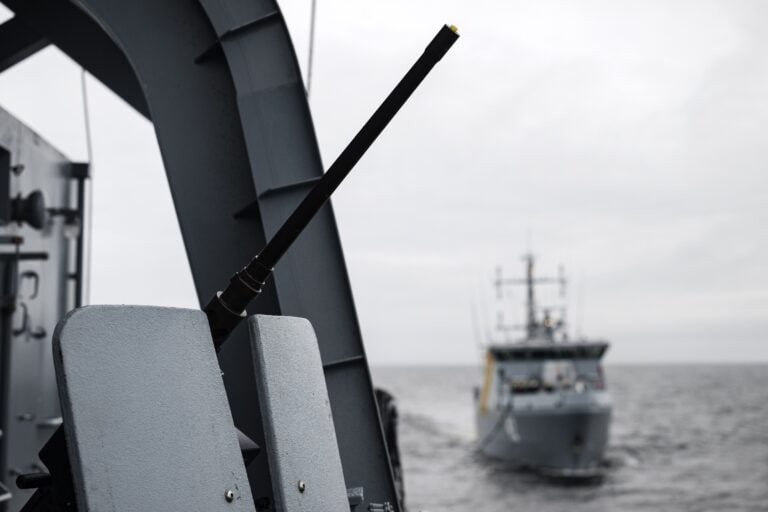 Nato-maiden sota-aluksia yhteisharjoituksissa Helsingin edustalla 2025. LEHTIKUVA / RONI REKOMAA