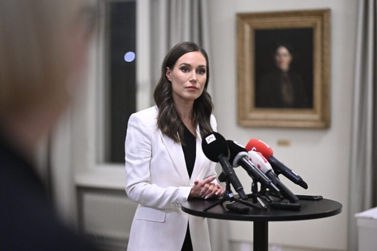 Sanna Marin Helsingin yliopistolla 8. marraskuuta 2025. LEHTIKUVA / MIKKO STIG