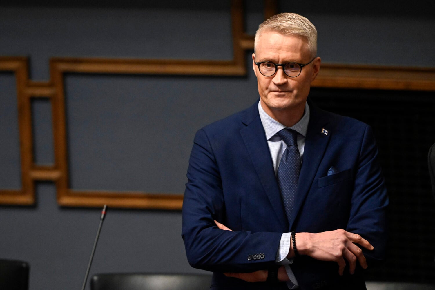 Kokoomuksen kansanedustaja Jarmo Limnell eduskunnan täysistunnossa Helsingissä 4. maaliskuuta 2026., LEHTIKUVA / EMMI KORHONEN