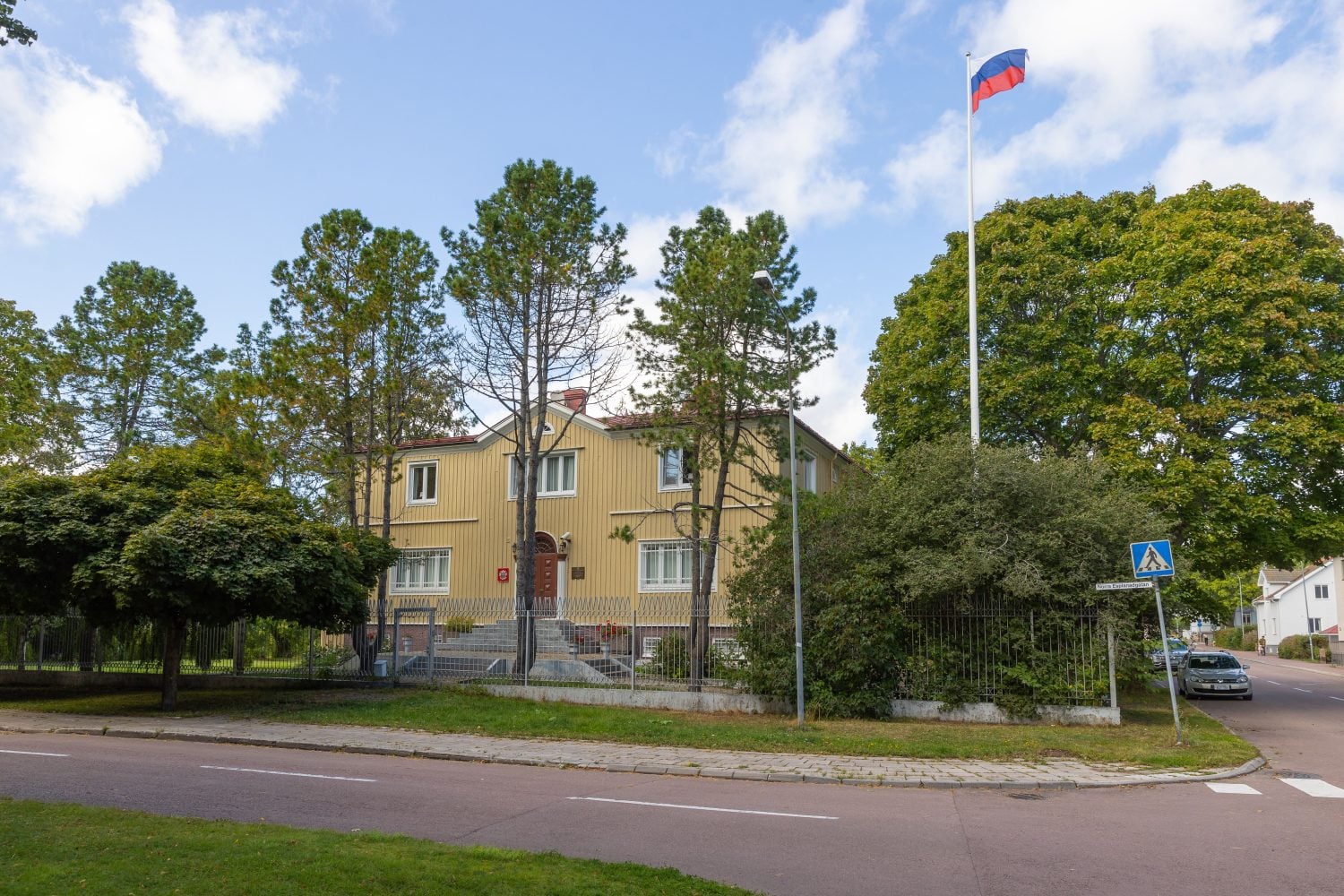 Venäjän Maarianhaminan konsulaatti Ahvenanmaalla 17. elokuuta 2026. STR / LEHTIKUVA / NICLAS NORDLUND