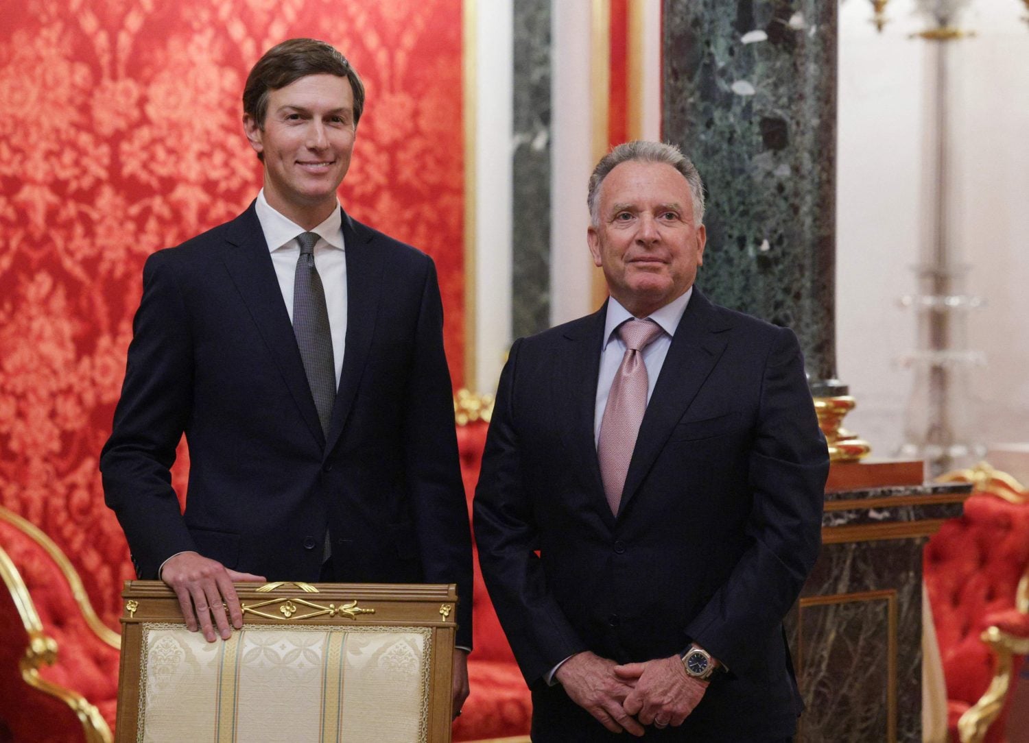 Donald Trumpin lähettiläät Jared Kushner ja Steve Witkoff odottivat Vladimir Putinin tapaamista Moskovassa 5. syyskuuta.