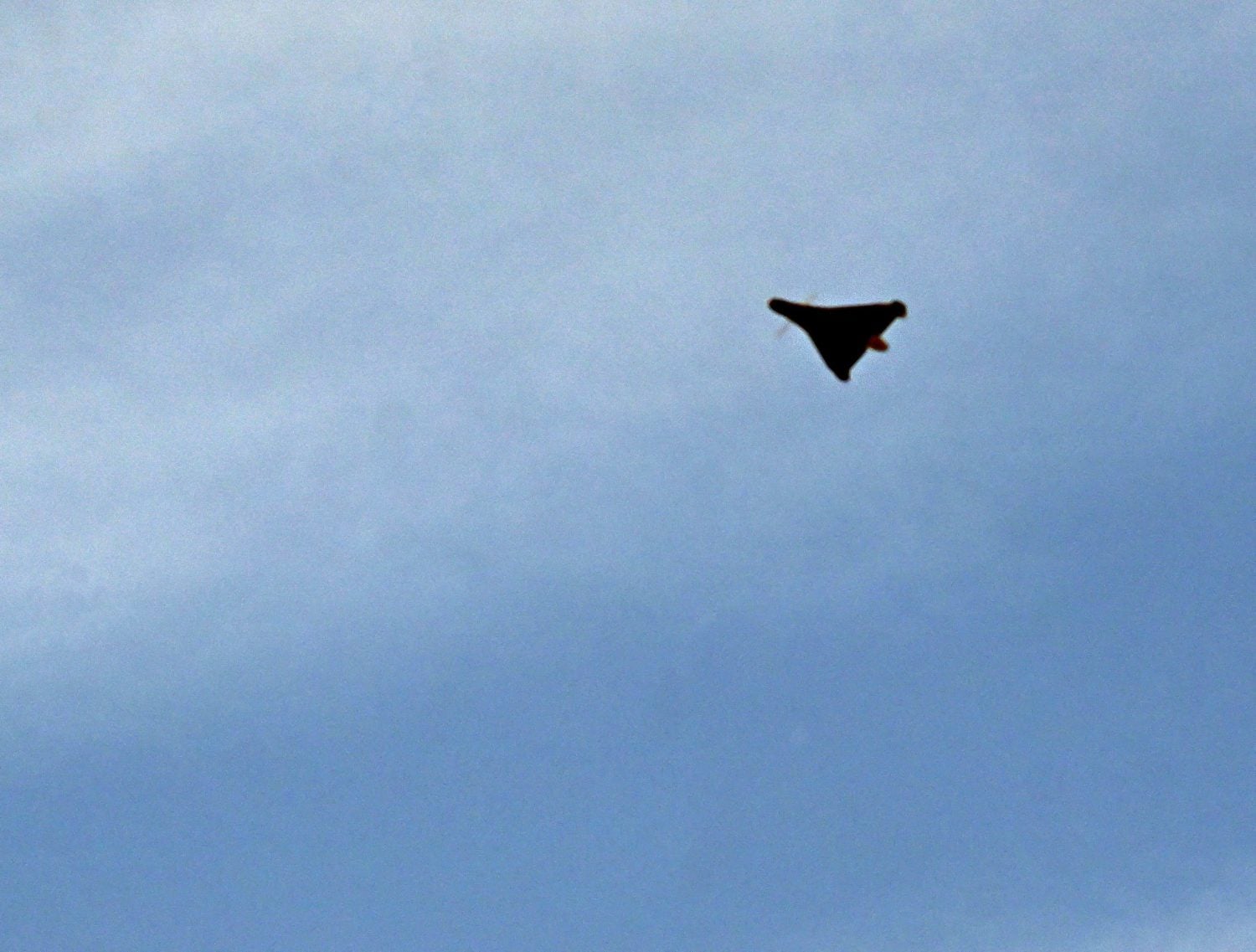 A Russian drone flying above Kyiv on September 30, 2026. / AFP / LEHTIKUVA / SERGEI SUPINSKY