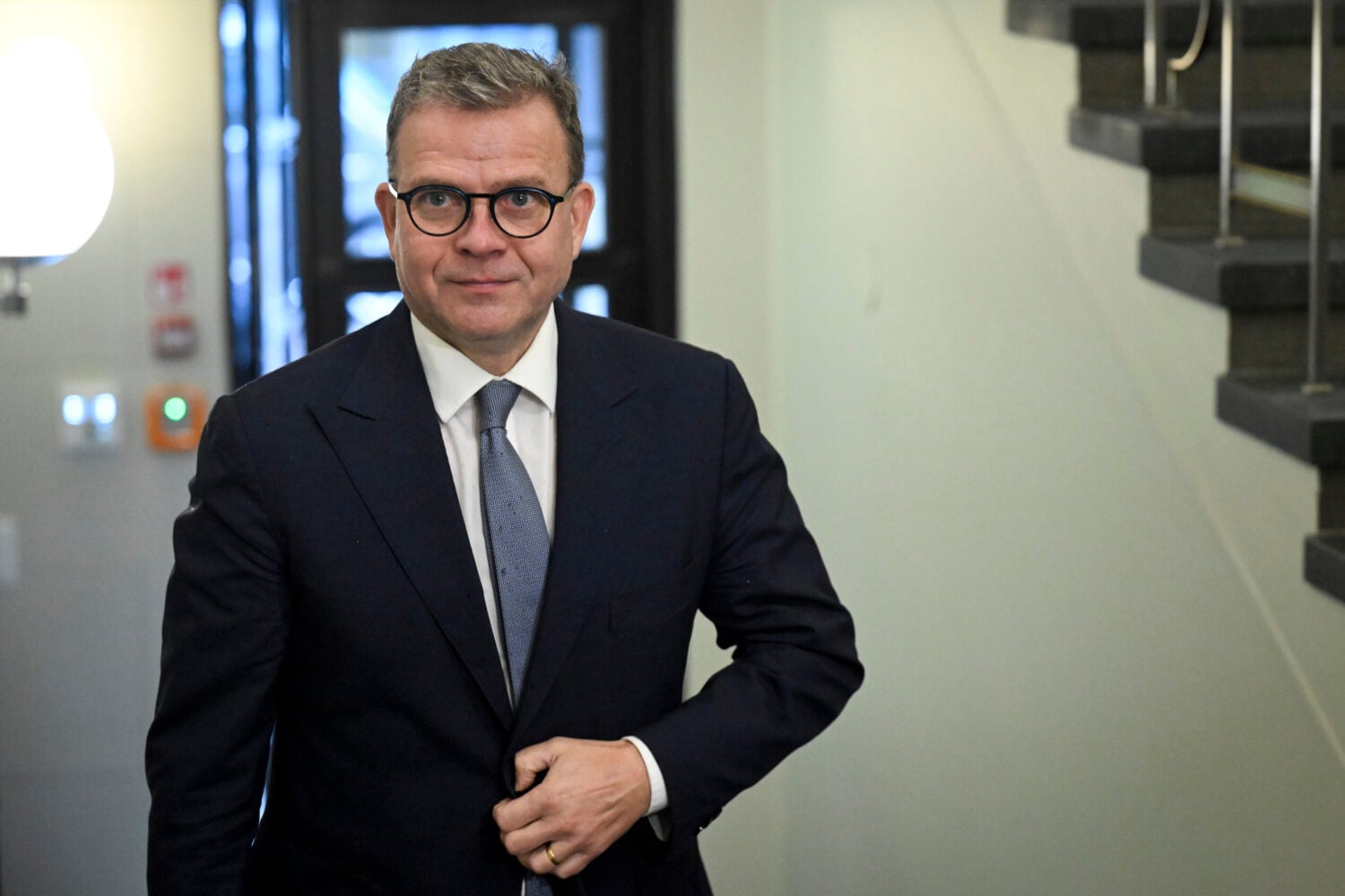 Pääministeri Petteri Orpo eduskunnassa. LEHTIKUVA / EMMI KORHONEN